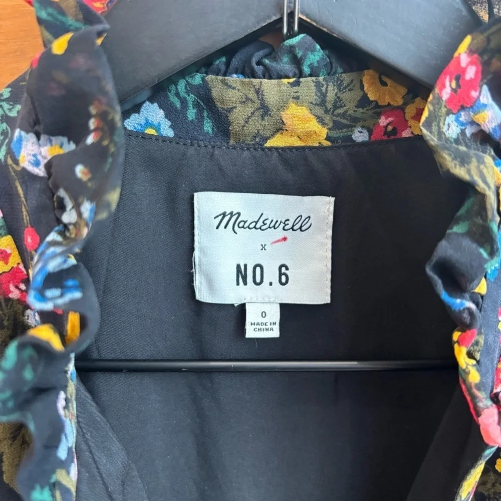 Madewell x No.6 Silk Beacon Dress in Garden Bouquet, Size 0